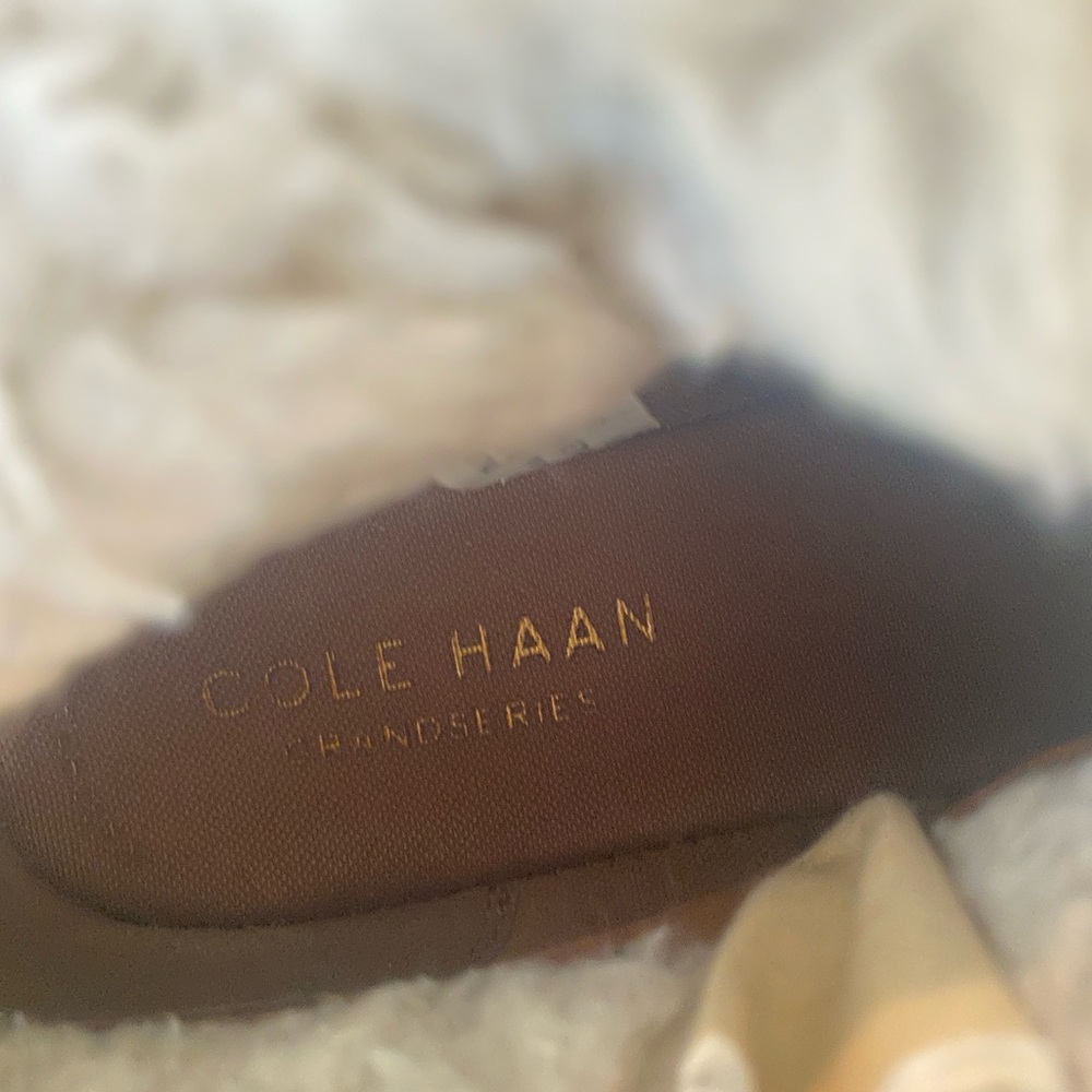 Cole Haan Zero Grand Brown Ankle Boots with Cream Fur - Picture 6 of 6